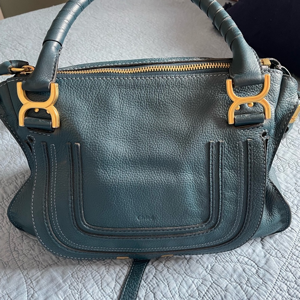 Authentic Chloe Marcie Medium Teal EUC